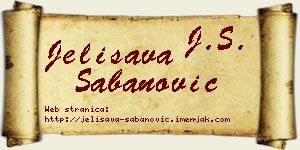 Jelisava Šabanović vizit kartica